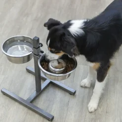 TRIXIE Hundebar, Edelstahl/Metall | 2 x 1.8 l/ø 21 cm