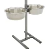 TRIXIE Hundebar, Metall/Edelstahl | 2 × 4,5 l/ø 29 cm