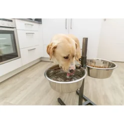TRIXIE Hundebar, Metall/Edelstahl | 2 × 4,5 l/ø 29 cm
