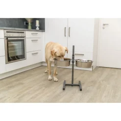 TRIXIE Hundebar, Metall/Edelstahl | 2 × 4,5 l/ø 29 cm