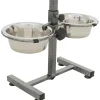 TRIXIE Hundebar, Metall/Edelstahl | 2 × 0,75 l/ø 17 cm