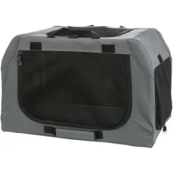 TRIXIE Hundebox Easy, grau | XS–S: 50 x 33 x 36 cm