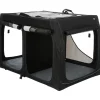 TRIXIE Hundebox Vario Double, schwarz/grau | S: 91 x 60 x 61/57 cm