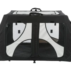 TRIXIE Hundebox Vario Double, schwarz/grau | S: 91 x 60 x 61/57 cm