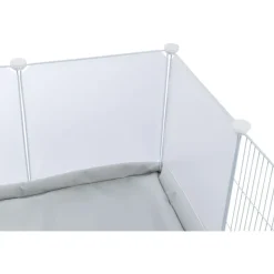 TRIXIE Indoor Freilaufgehege, Metall/Kunststoff, weiß | 140 x 35 x 70 cm