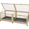 TRIXIE Indoor Gehege, Meerschw./Kaninchen, Holz/Metall | 150 x 50 x 60 cm