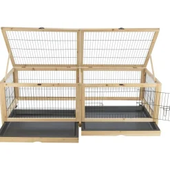 TRIXIE Indoor Gehege, Meerschw./Kaninchen, Holz/Metall | 150 x 50 x 60 cm