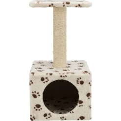 TRIXIE Junior Kratzbaum Zamora, beige mit Pfoten | 60 cm