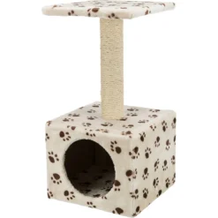 TRIXIE Junior Kratzbaum Zamora, beige mit Pfoten | 60 cm