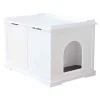 TRIXIE Katzenhaus für Katzentoilette XL, MDF, weiß | 75 x 51 x 53 cm