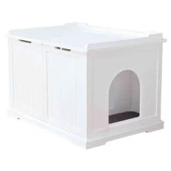 TRIXIE Katzenhaus für Katzentoilette XL, MDF, weiß | 75 x 51 x 53 cm