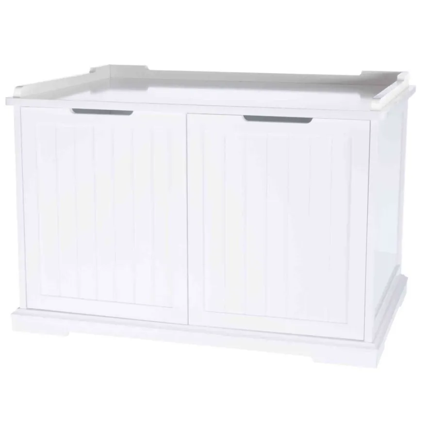 TRIXIE Katzenhaus für Katzentoilette XL, MDF, weiß | 75 x 51 x 53 cm