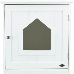 TRIXIE Katzenhaus für Katzentoilette, MDF, weiß | 49 x 51 x 51 cm