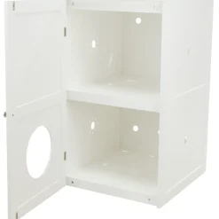 TRIXIE Katzenhaus für Katzentoilette XL, 2 Etagen, MDF, weiß | 53 x 90 x 58 cm