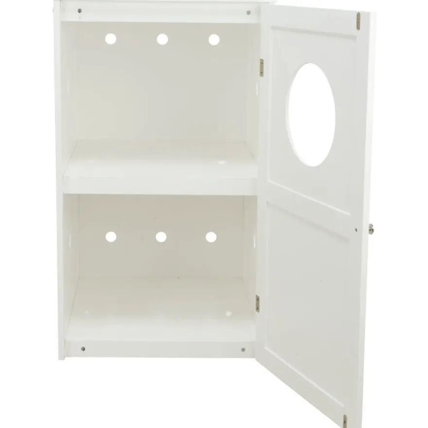 TRIXIE Katzenhaus für Katzentoilette XL, 2 Etagen, MDF, weiß | 53 x 90 x 58 cm