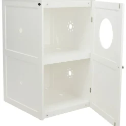 TRIXIE Katzenhaus für Katzentoilette XL, 2 Etagen, MDF, weiß | 53 x 90 x 58 cm