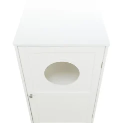 TRIXIE Katzenhaus für Katzentoilette XL, 2 Etagen, MDF, weiß | 53 x 90 x 58 cm