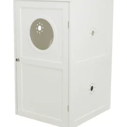 TRIXIE Katzenhaus für Katzentoilette XL, 2 Etagen, MDF, weiß | 53 x 90 x 58 cm