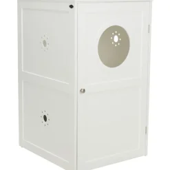 TRIXIE Katzenhaus für Katzentoilette XL, 2 Etagen, MDF, weiß | 53 x 90 x 58 cm