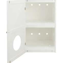 TRIXIE Katzenhaus für Katzentoilette XL, 2 Etagen, MDF, weiß | 53 x 90 x 58 cm