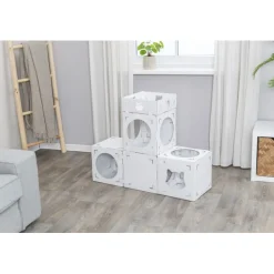 TRIXIE Katzenmöbel Casa Cara, Pappe, weiß | 93 x 72 x 30.5 cm