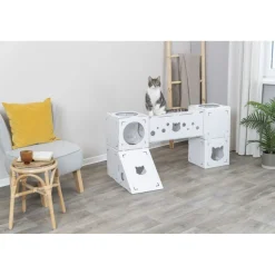 TRIXIE Katzenmöbel Finca Felice, Pappe, weiß | 125 x 62 x 62 cm