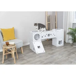 TRIXIE Katzenmöbel Finca Felice, Pappe, weiß | 125 x 62 x 62 cm
