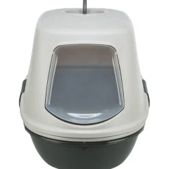 TRIXIE Katzentoilette Berto Top, 3tlg., mit Trennsystem, hellgrau/dunkelgrau | 39 × 42 × 59 cm