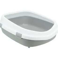 TRIXIE Katzentoilette Primo XXL, grau/weiß | 56 × 25 × 71 cm