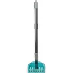 TRIXIE Kehrschaufel mit Harke, grau/blau | 57–102 cm