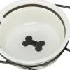 TRIXIE Keramiknapf, weiß/schwarz | 2,6 l/ø 25 cm