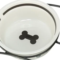 TRIXIE Keramiknapf, weiß/schwarz | 2,6 l/ø 25 cm