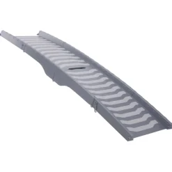 TRIXIE Klapp-Rampe, 3-fach klappbar, Kunststoff/TPR, grau | 39 x 150 cm