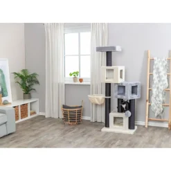 TRIXIE Kratzbaum Enzo, creme/grau/schwarz | 156 cm