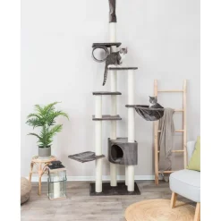 TRIXIE Kratzbaum Madrid, deckenhoch, platingrau | 245–270 cm