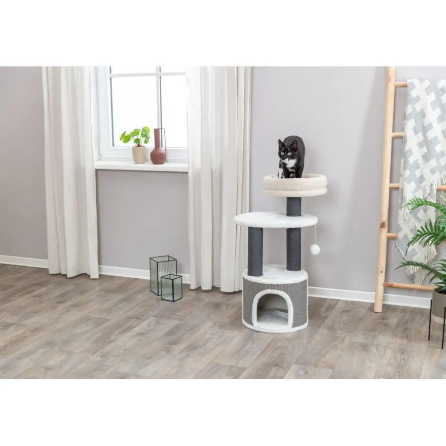 TRIXIE Kratzbaum Marco, weiß/beige/grau | 85 cm