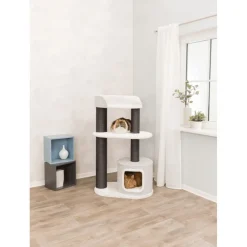 TRIXIE Kratzbaum XXL Cara, weiß/grau | 128 cm