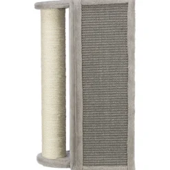 TRIXIE Kratzbrett für Ecken mit Stamm, grau | 19 x 58 x 19 cm