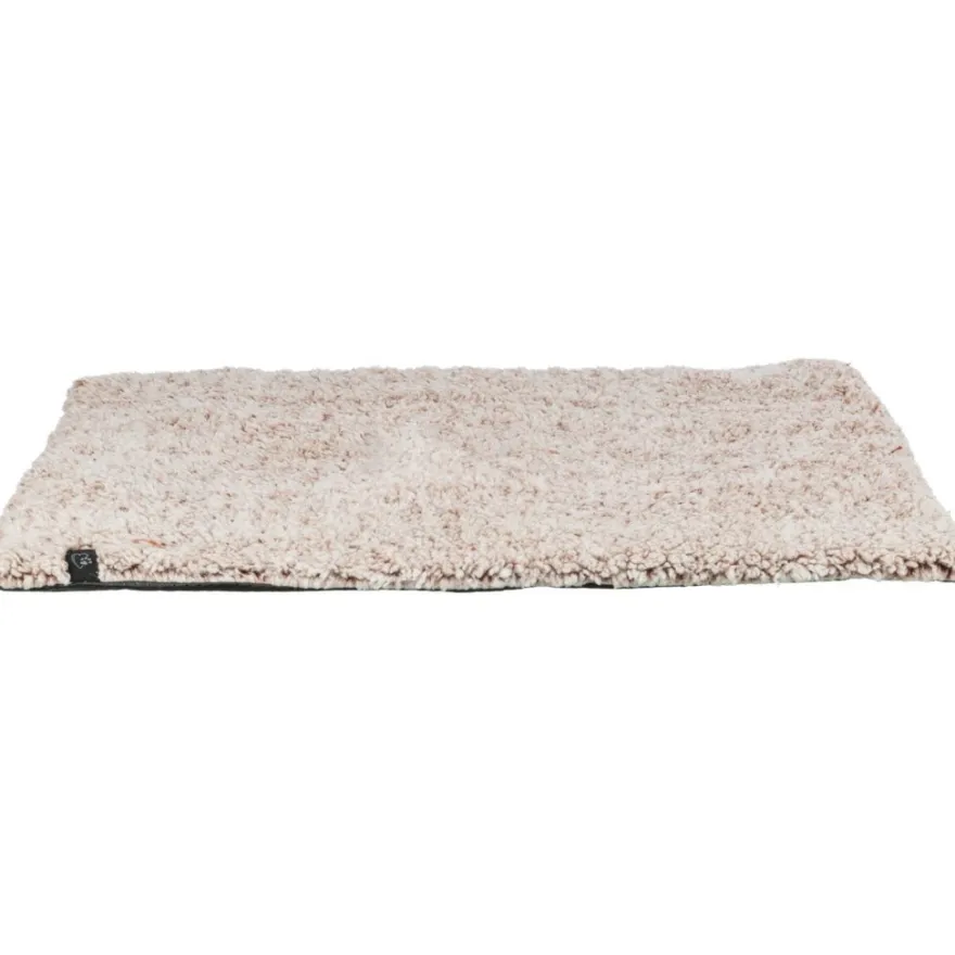 TRIXIE Liegematte Calida mit wärmereflektierender Einlage, eckig, weiß-braun | 80 x 55 cm
