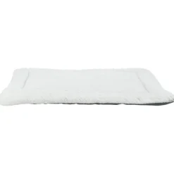 TRIXIE Liegematte Farello, Plüsch/Webstoff, weiß-grau/grau | 60 × 50 cm
