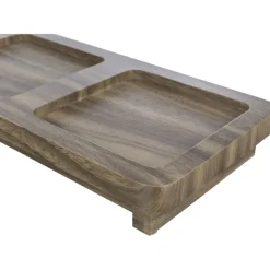 TRIXIE Napf-Set CityStyle, Keramik/MDF, grau/braun | 2 x 0.4 l