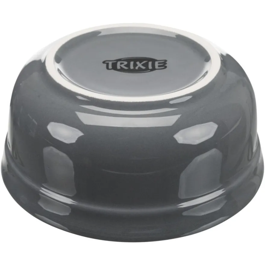 TRIXIE Napf-Set, Keramik/Metall, petrol/hellpetrol/grau/hellgrau | 2 × 0,6 l