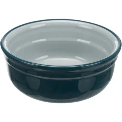 TRIXIE Napf-Set, Keramik/Metall, petrol/hellpetrol/grau/hellgrau | 2 × 0,6 l