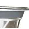 TRIXIE Napf-Set mit Klapperschutz, grau | 2 × 1,5 l/ø 21 cm/44 × 10 × 23 cm