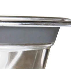 TRIXIE Napf-Set mit Klapperschutz, grau | 2 × 1,5 l/ø 21 cm/44 × 10 × 23 cm