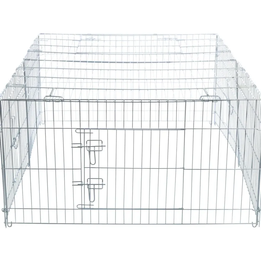 TRIXIE natura Freilaufgehege mit Abdeckung, Metall | 144 x 58 x 116 cm
