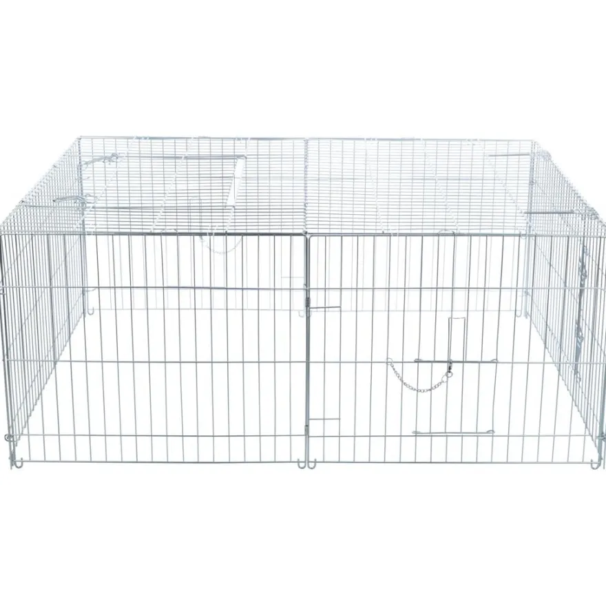 TRIXIE natura Freilaufgehege mit Abdeckung, Metall | 144 x 58 x 116 cm