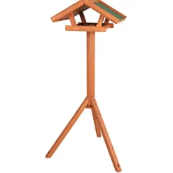 TRIXIE natura Futterhaus mit Ständer, Kiefernholz, braun | 46 x 22 x 44 cm