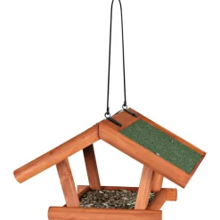 TRIXIE natura Futterhaus zum Aufhängen, Kiefernholz, braun | 30 x 18 x 28 cm