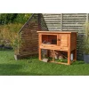 TRIXIE natura Kleintierstall mit Freilaufgehege, braun | 116 x 97 x 63 cm